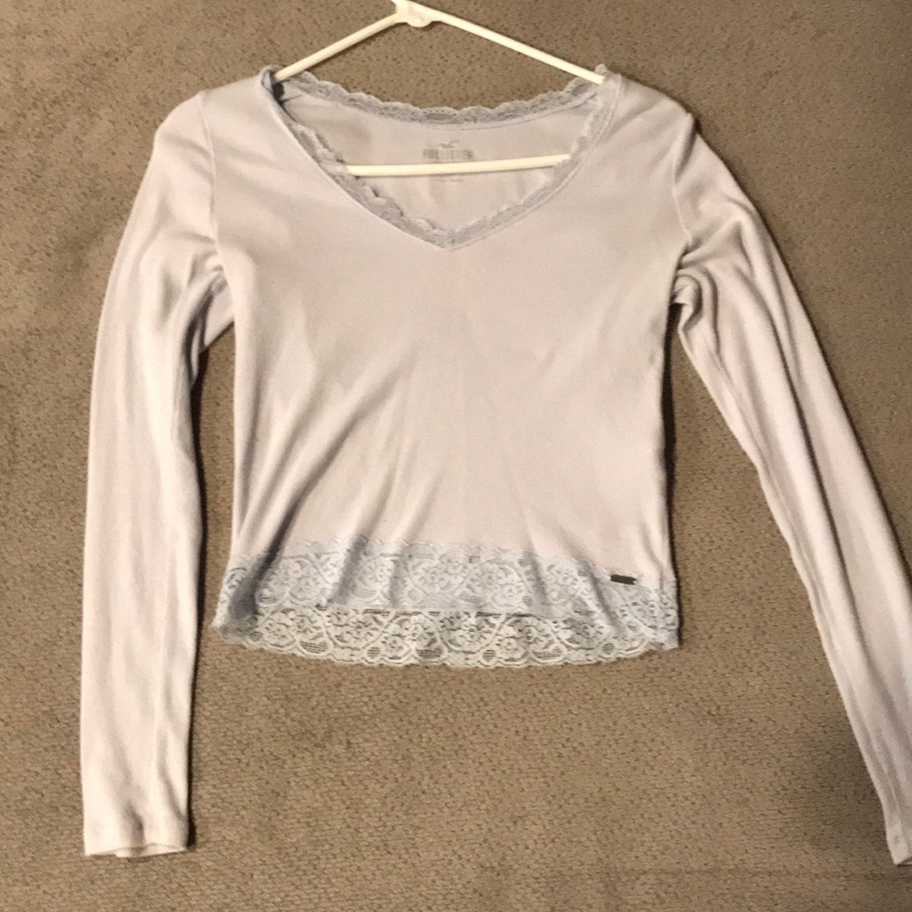 Hollister long sleeve cute lace top